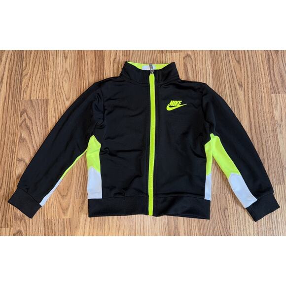 Nike Hoodie + Sweat Pants Set Size 24M (month) Black, Neon Yellow, White - Picture 2 of 11